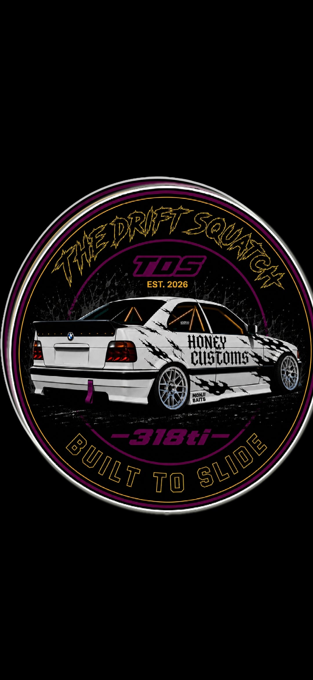 The Drift Squatch 318ti slap Sticker